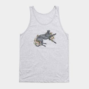 Deerhound and roses Tank Top